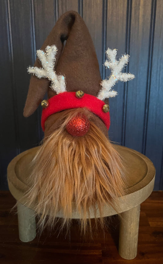 Gnoming Around: Reindeer Gnome with Glitter Red Nose