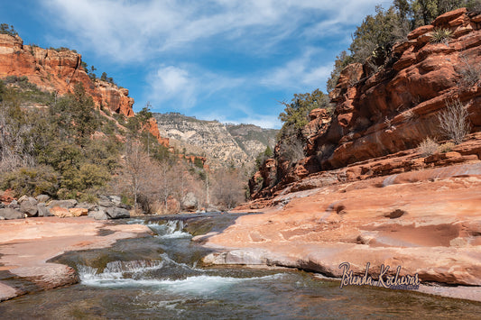 Photograph of Slide Rock on a Greeting Card