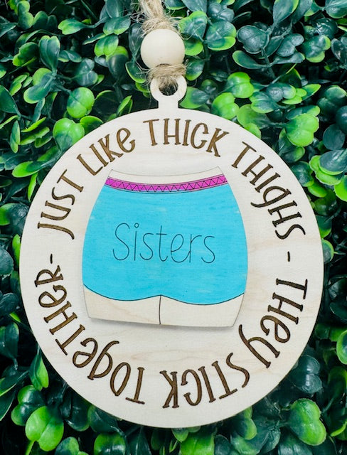 Thick Thighs Ornament/Package Tag - STV