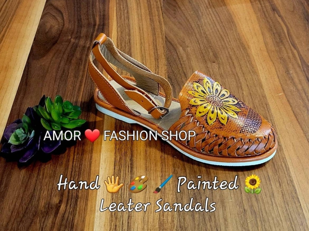 Sunflower Leather Huaraches @amorfashionshop