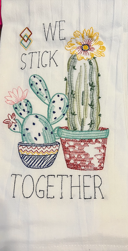 KDD - We Stick Together Flour Sack Embroidered Towel - Mishmash