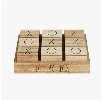 DSH - Wooden Decorative Tic Tac Toe Board Game