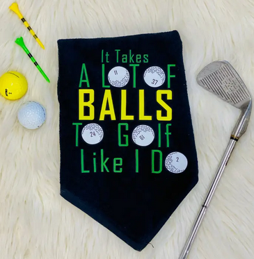 TSS - It Takes Alot of Balls Golf Towel - Mishmash