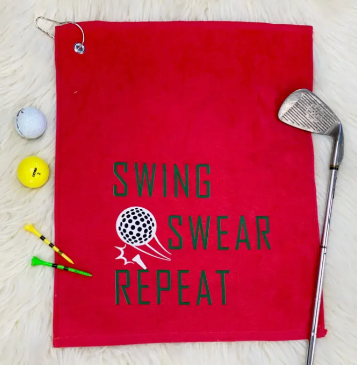 TSS - Swing Swear Repeat Golf Towel