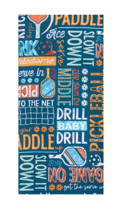 KDD - Pickleball Word Collage Towel