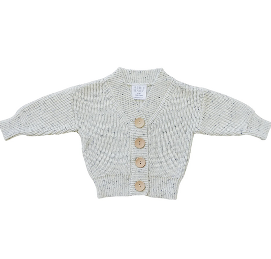 Heather Grey Chunky Knit Cardigan