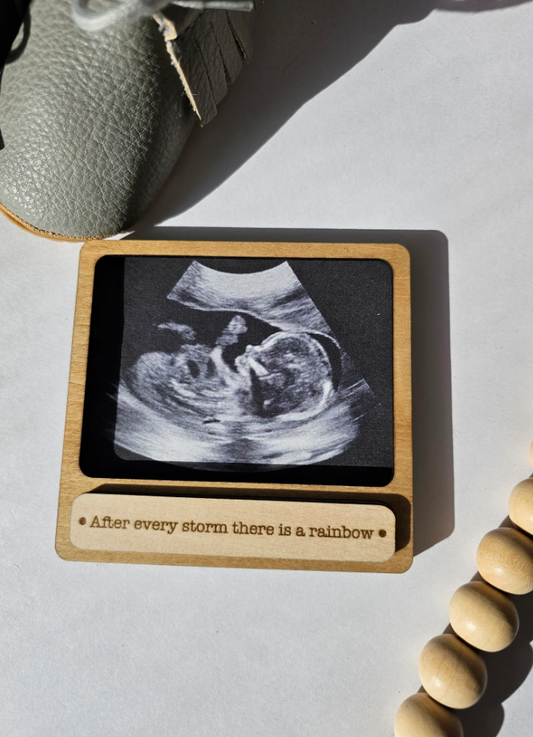 Saying Ultrasound Frame- Oak and Rose