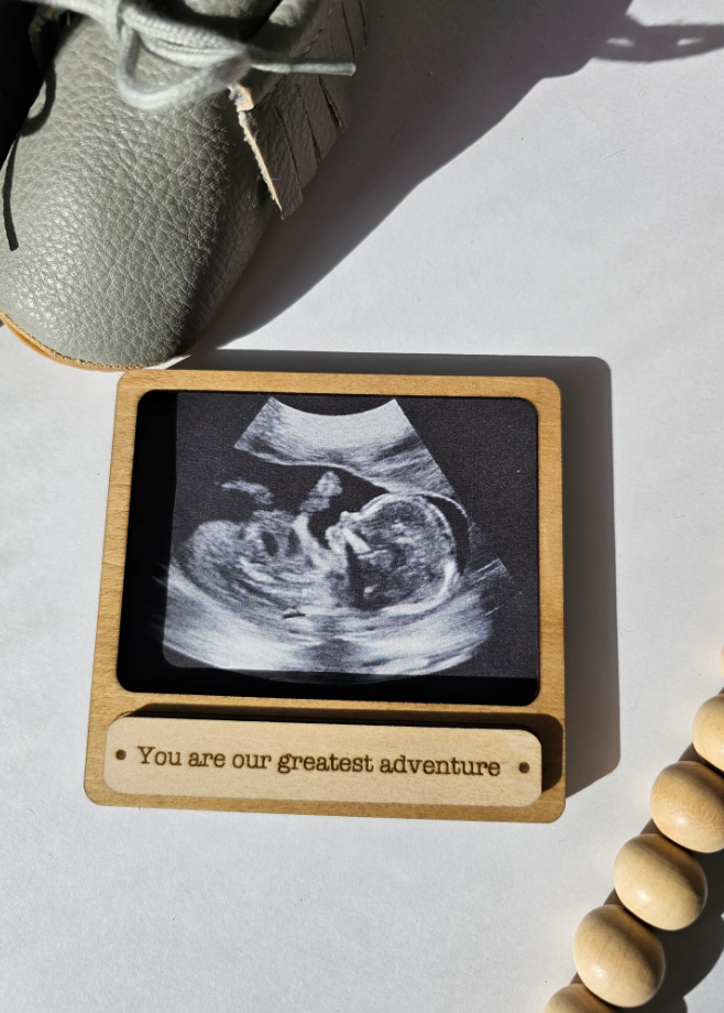 Saying Ultrasound Frame- Oak and Rose