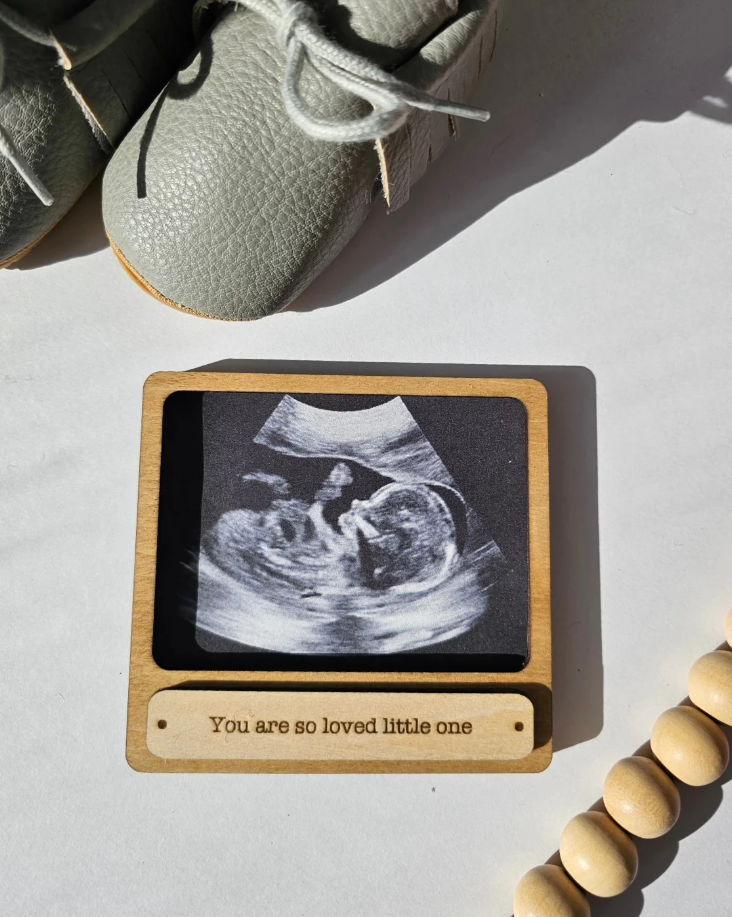 Saying Ultrasound Frame- Oak and Rose