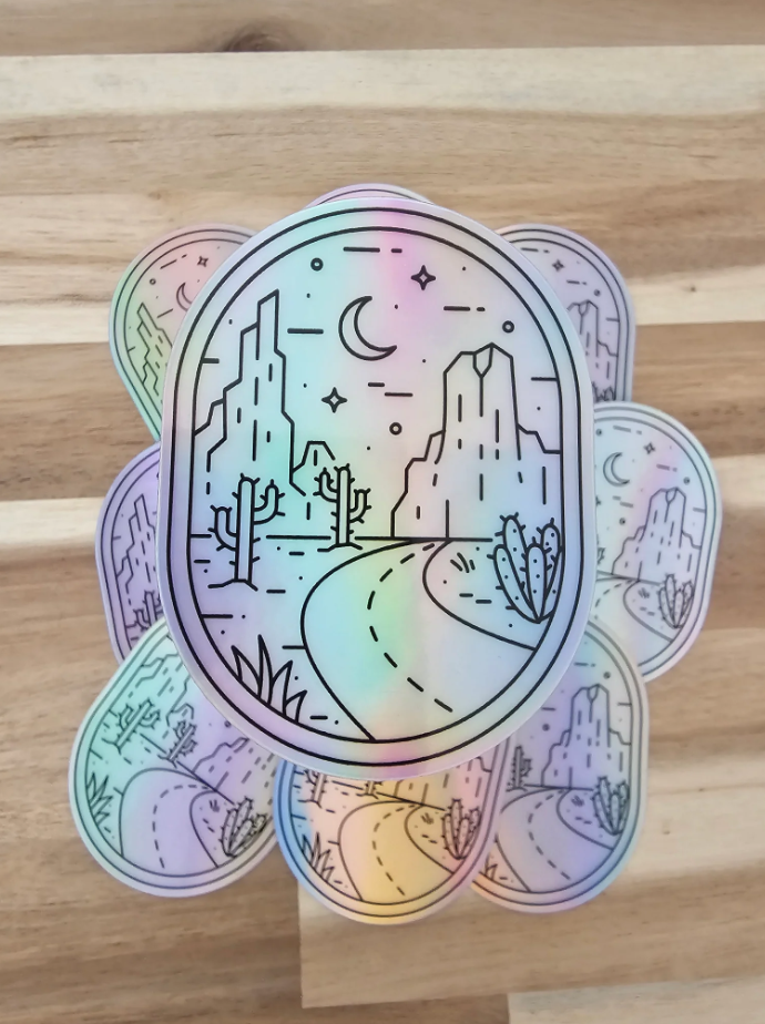 3 in stickers Oak And Rose