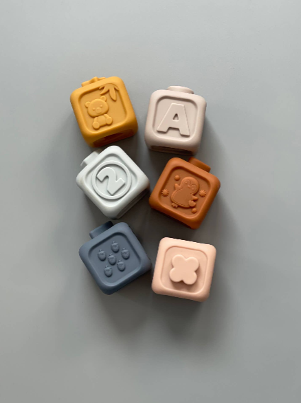 Number Blocks Mini Set Oak and Rose