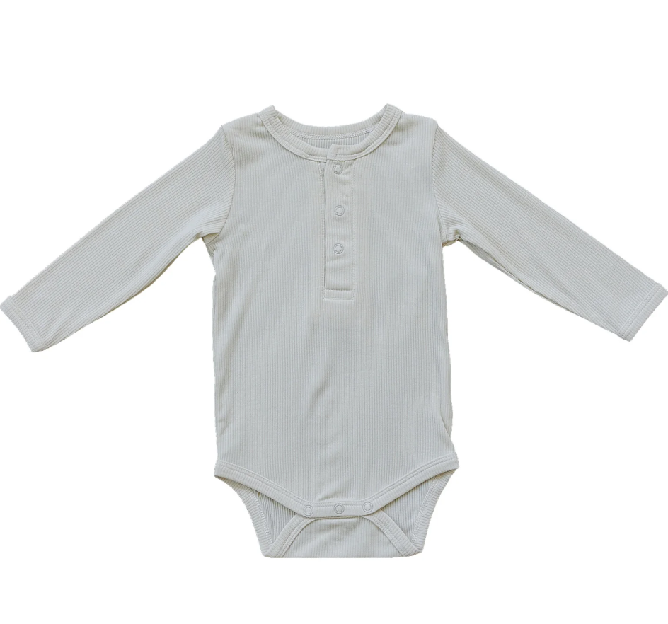 Cream Bamboo Body Suit- Oak & Rose
