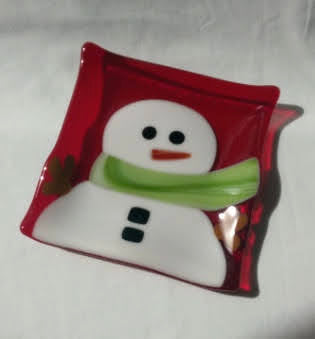 Plate - 6x6 Snowman