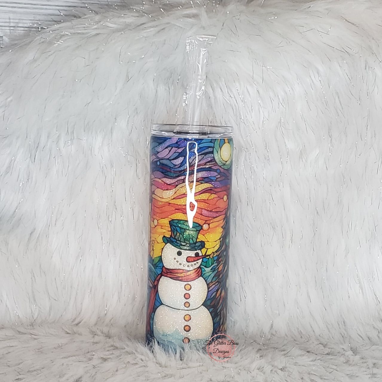 Stained Glass Snowman - 20 oz - GB Designs