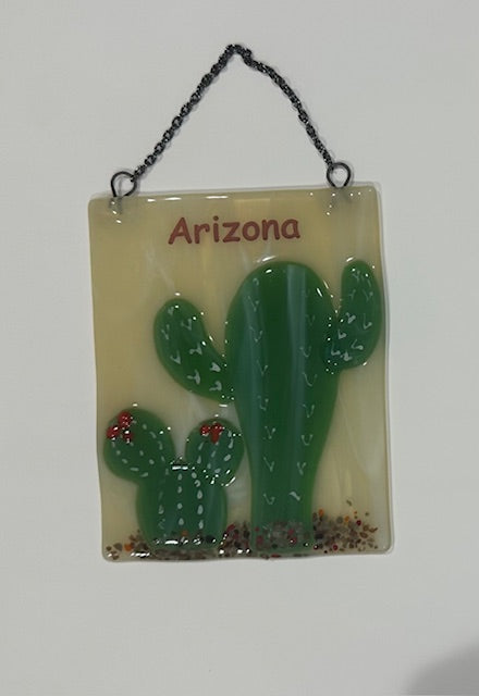Suncatcher - Saguaro and PP with AZ Panel 4x5