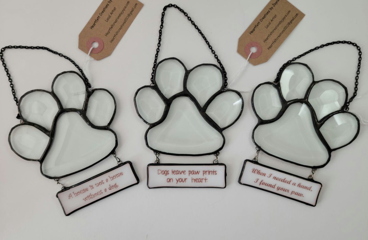 Bevels - Dog Paw with Saying