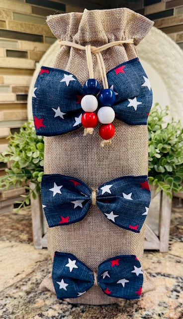 Burlap Wine Bottle Gift Bag - STV