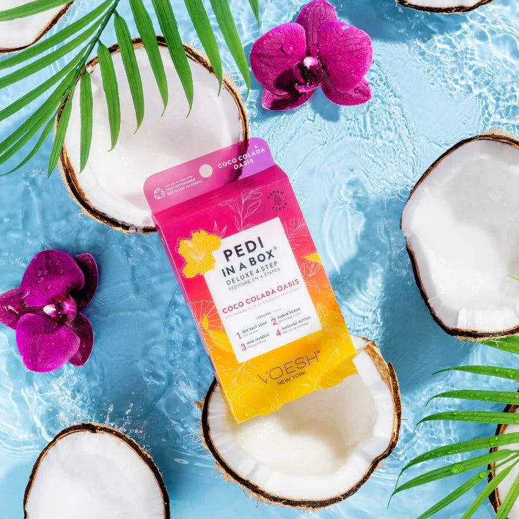 VOESH Coco Colada Oasis 4 step pedicure- Classicifed Nails
