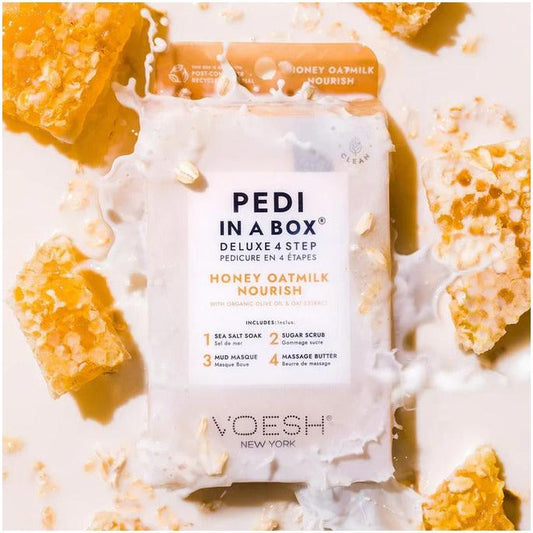 VOESH Honey Oatmilk Vourish 4 step pedicure- Classicifed Nails
