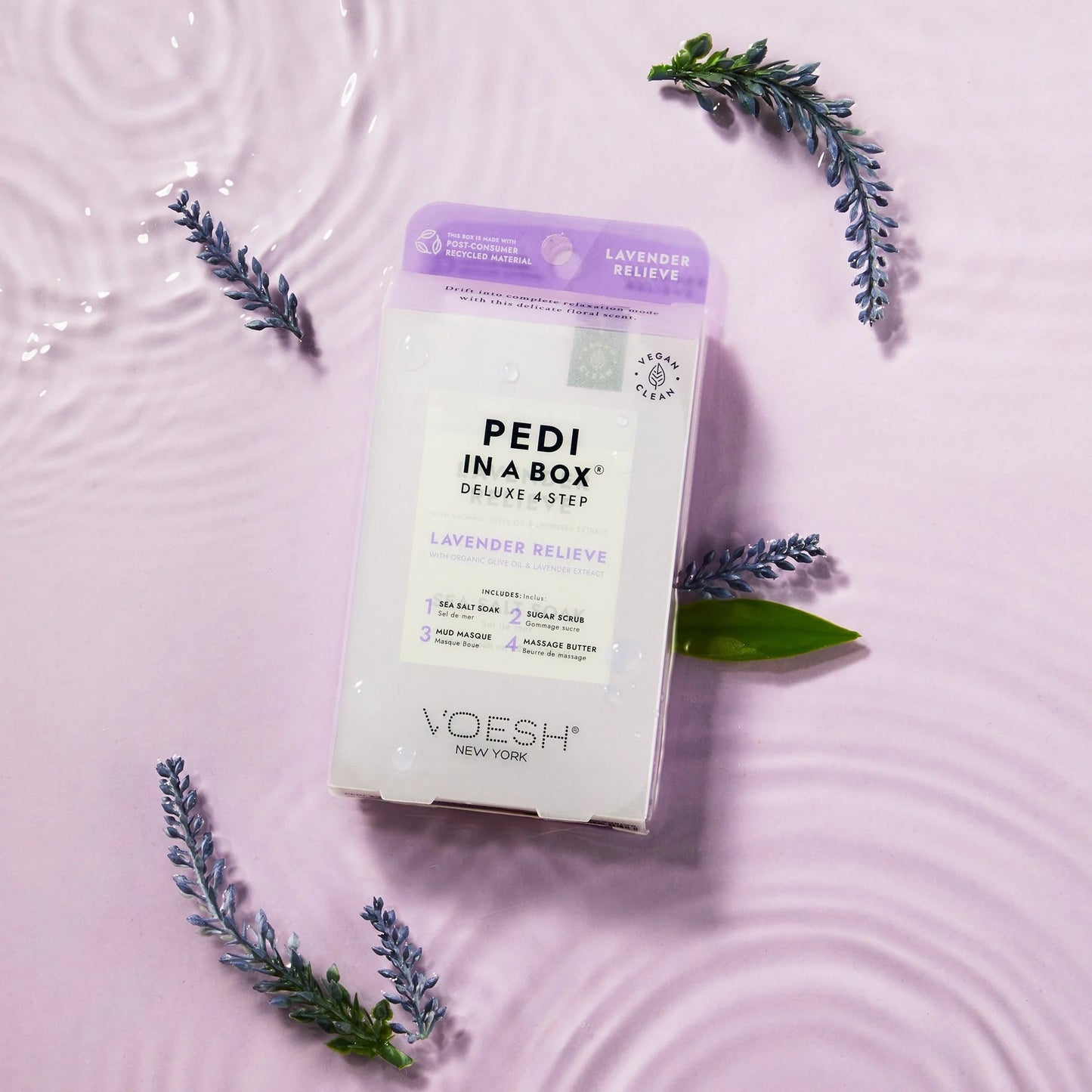 VOESH Lavender Relieve 4 step pedicure- Classicifed Nails