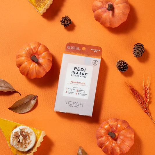 VOESH Pumpkin Pie 4 step pedicure- Classicifed Nails