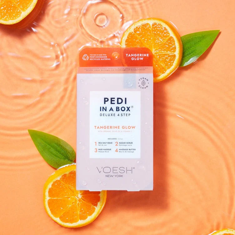 VOESH Tangerine Glow 4 step pedicure- Classicifed Nails