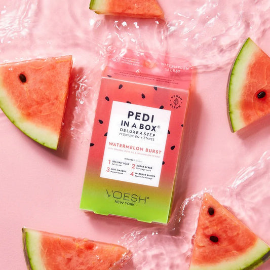 VOESH Watermelon Burst 4 step pedicure- Classicifed Nails