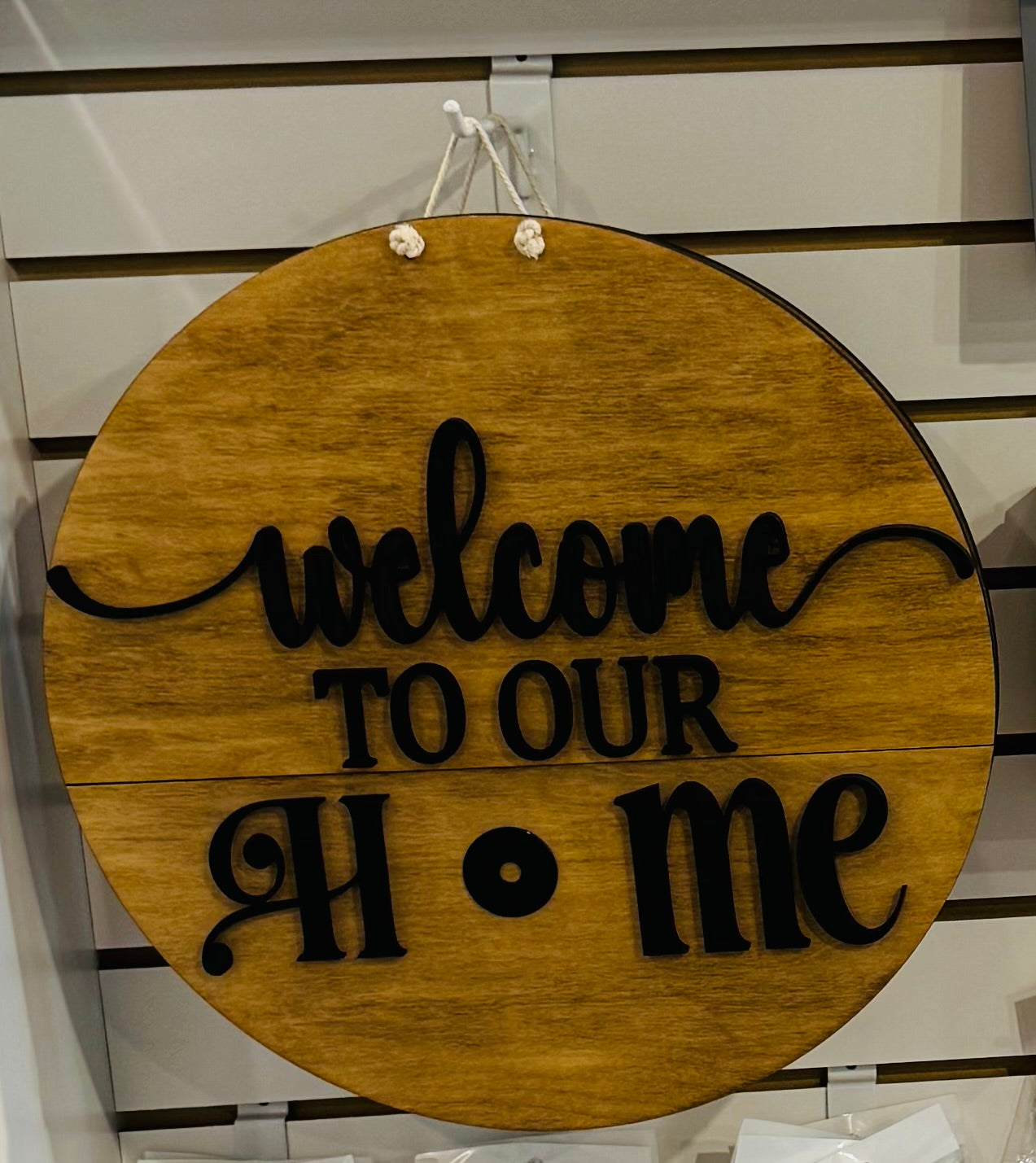 Interchangeable Magnetic (Welcome To Our Home) Sign Base (Use 3"R Inserts) - STV