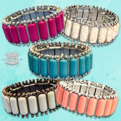 Western Rectangle Stone Bracelet
