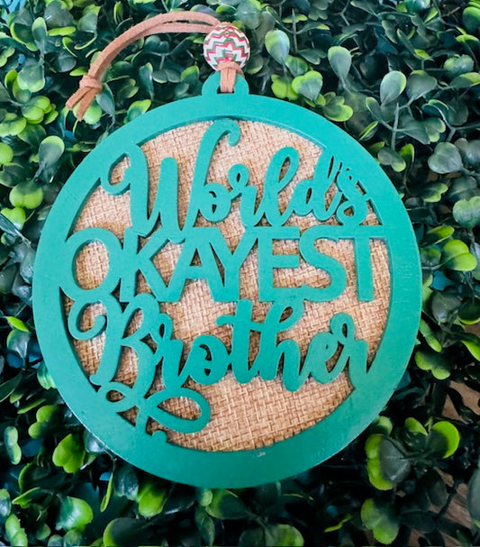 Package Tag/Ornament (World's Okayest) - STV