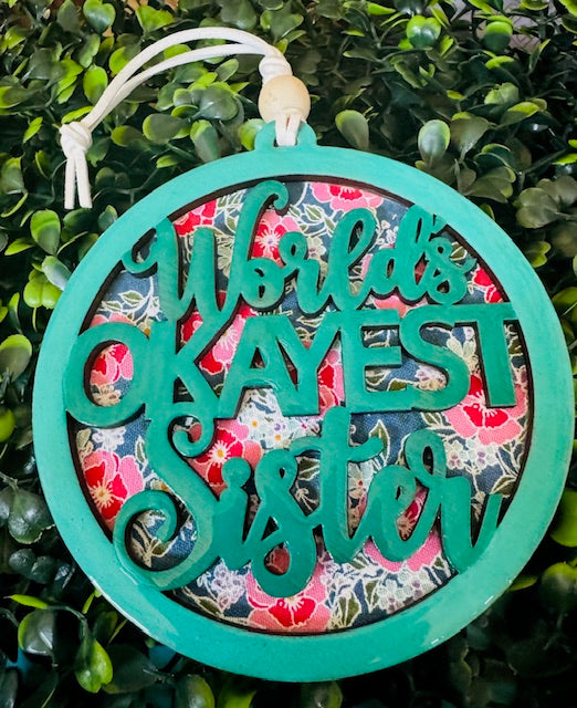 Package Tag/Ornament (World's Okayest) - STV
