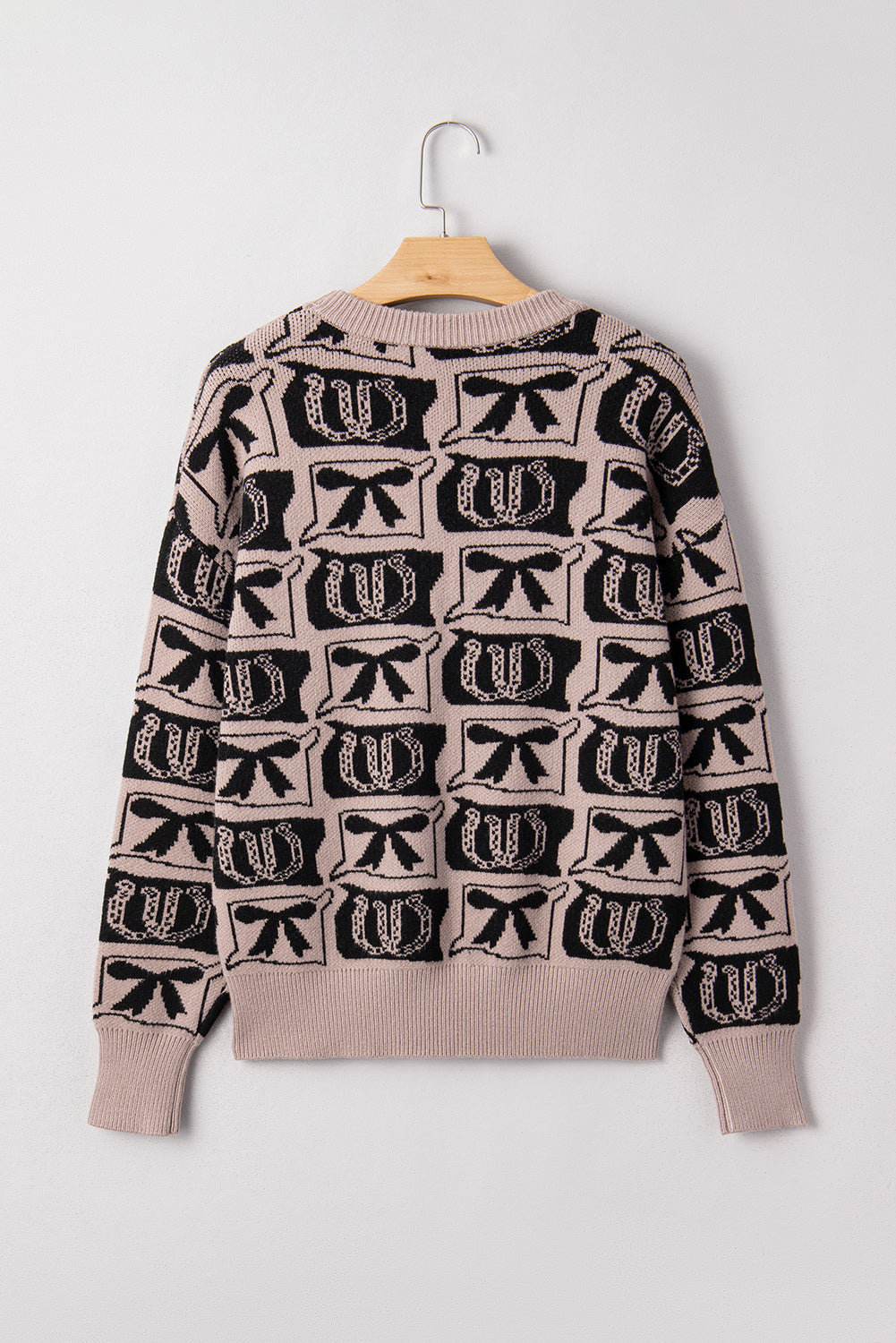 Black and Tan Bows Sweater
