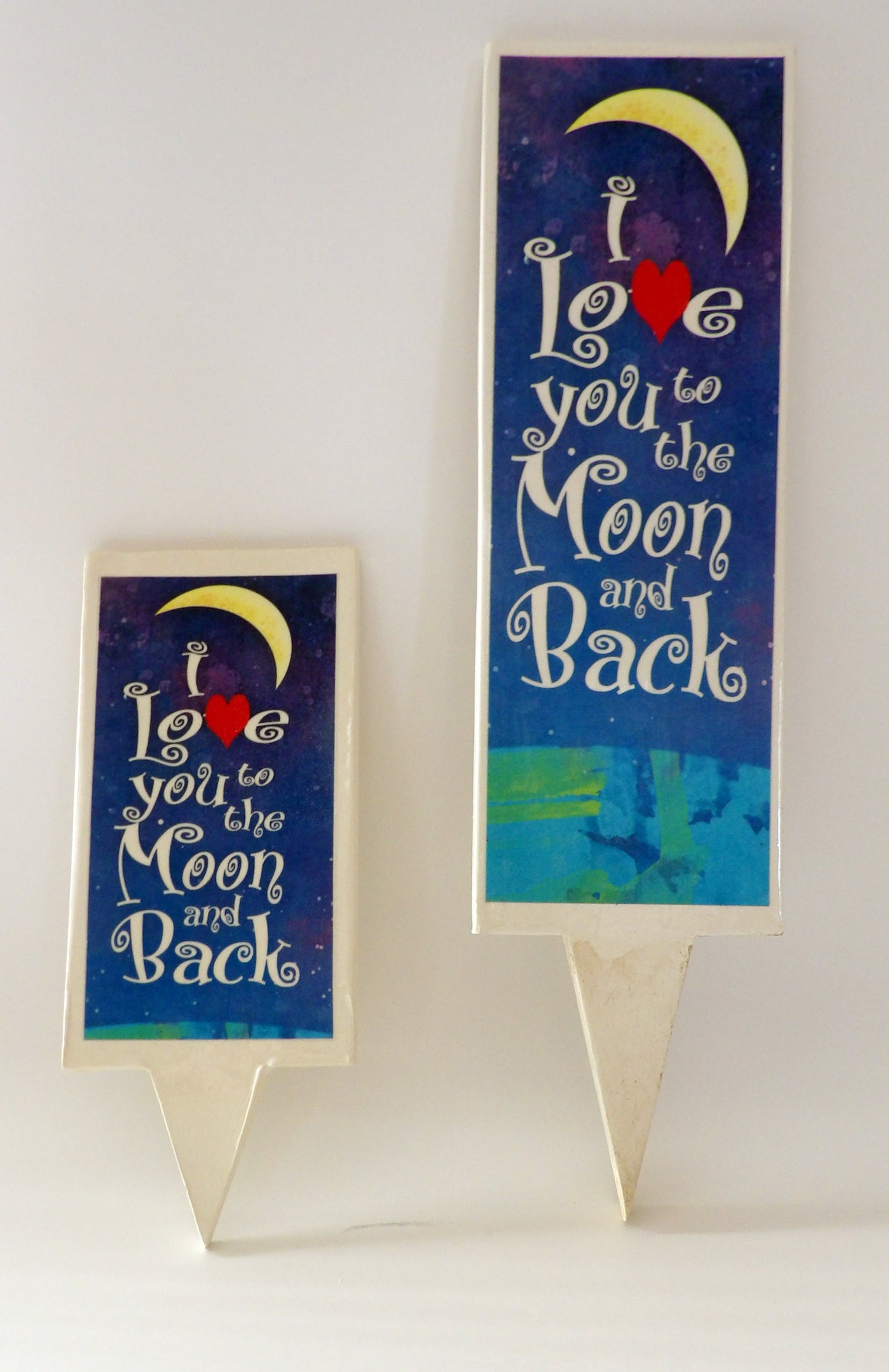 Love You to the Moon Large Garden Stakes