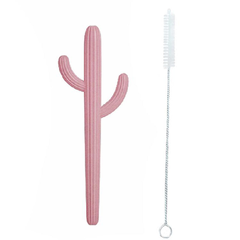 Cactus Silicone Teether & Straw for kids and adults - MKS MIMINOO