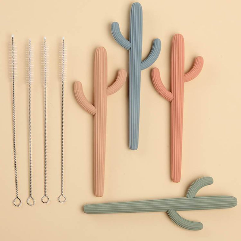 Cactus Silicone Teether & Straw for kids and adults - MKS MIMINOO