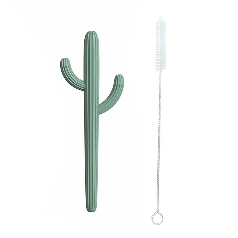 Cactus Silicone Teether & Straw for kids and adults - MKS MIMINOO