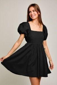Vivienne Puff Sleeve Babydoll Dress – Made in Chic