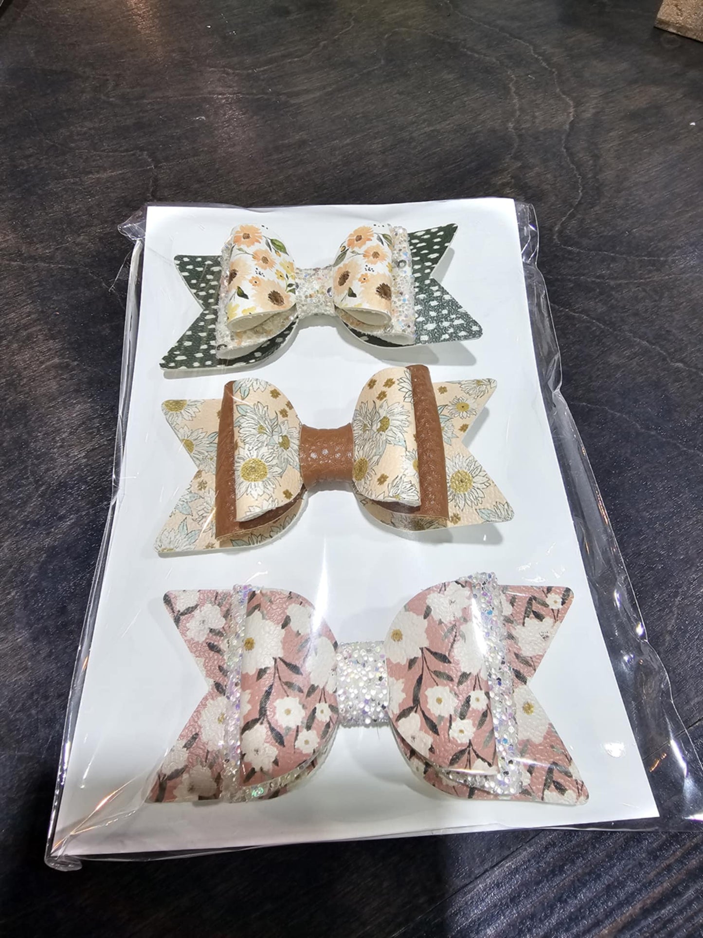 Bow Set- Oak and Rose