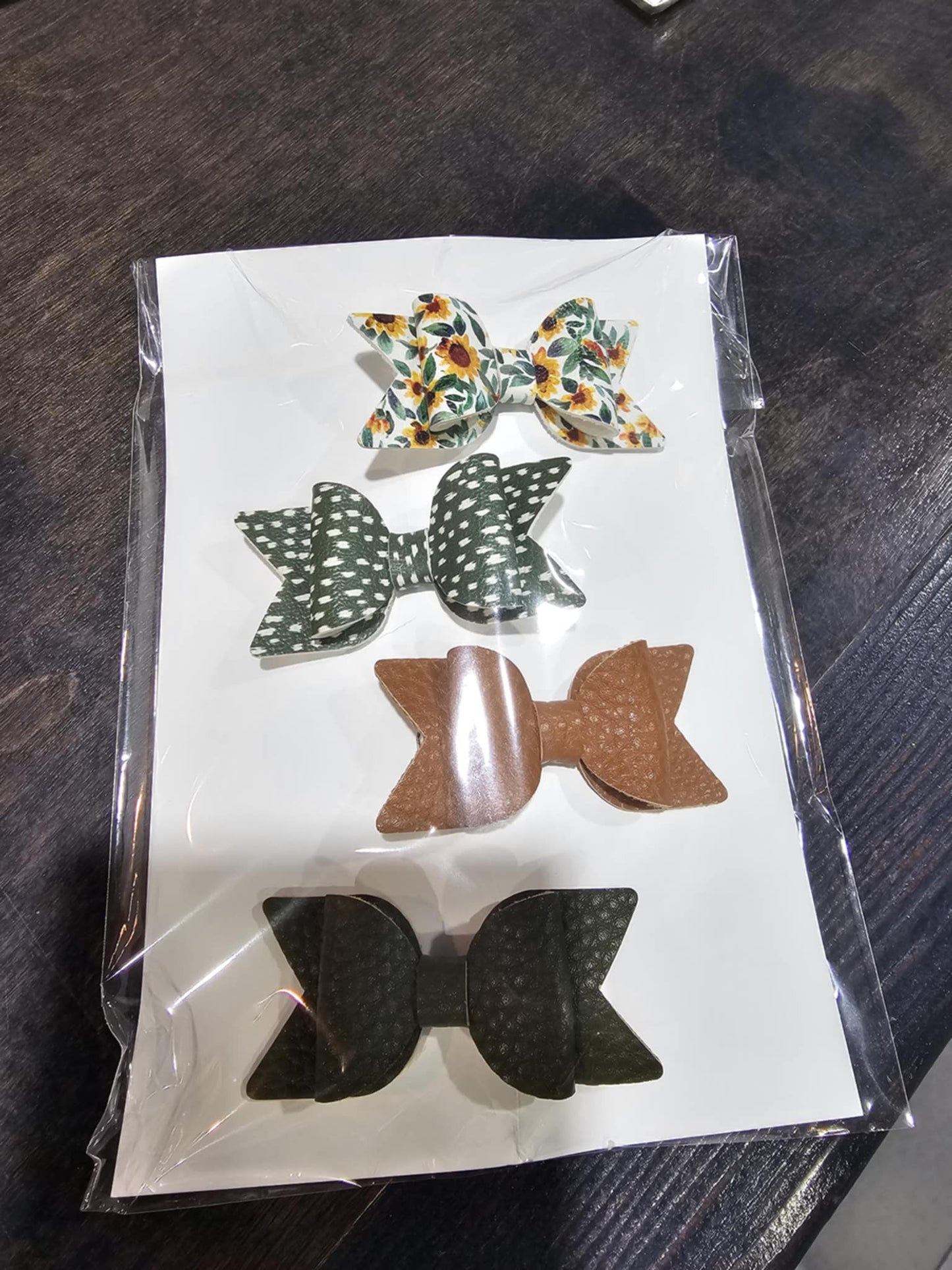 Bow Set- Oak and Rose