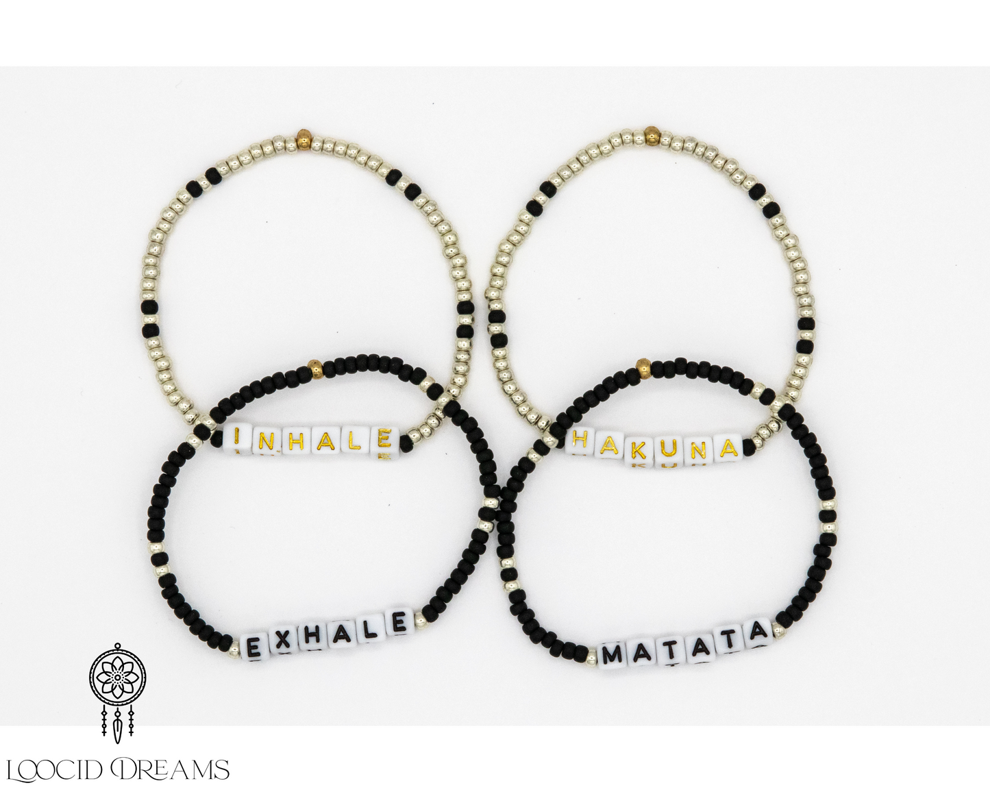 Blck/Gld Brclt Set- Loocid Dreams