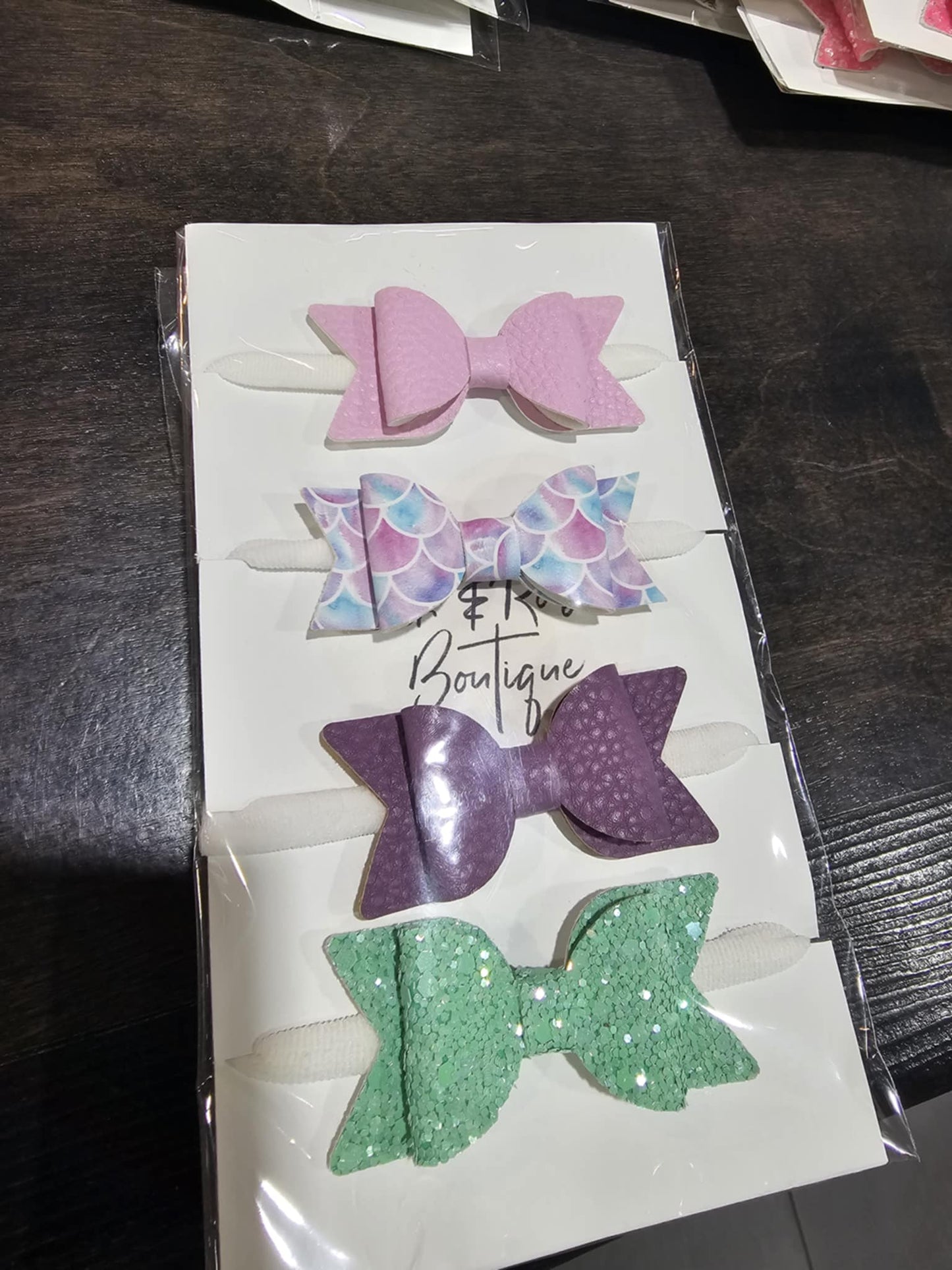 Bow Set- Oak and Rose