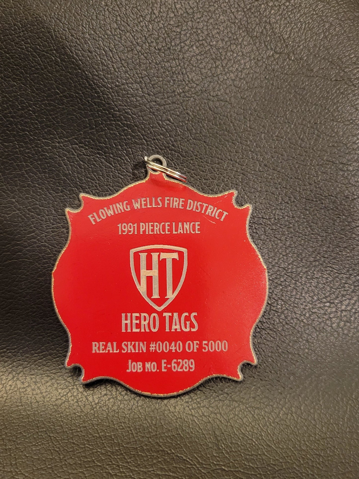 Hero tags real skin from a real fire truck "RED steel" Tag