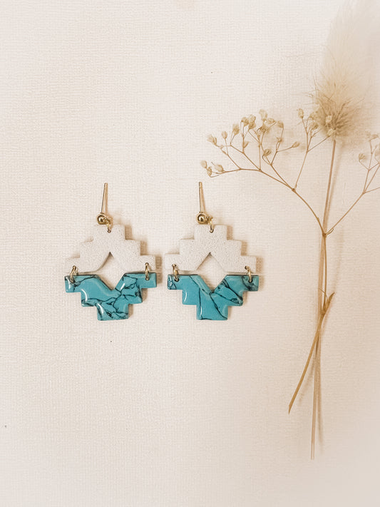 Half Turquoise Dangles