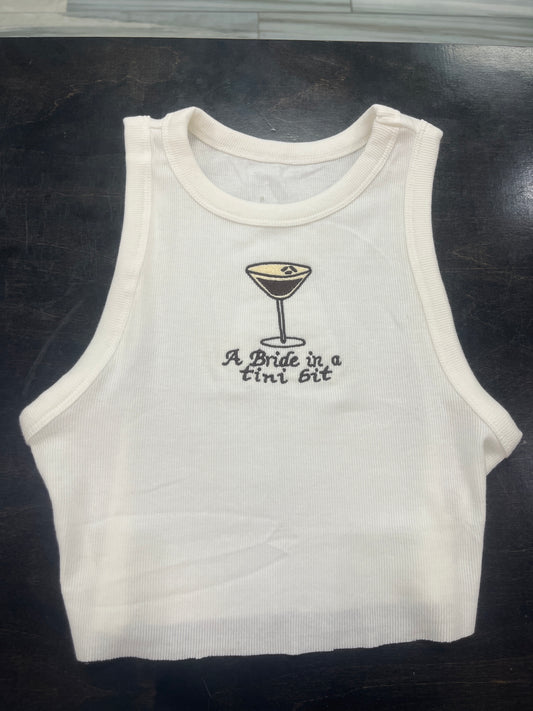 Bride in a (espresso) tini bit tank - BKOClothing.co
