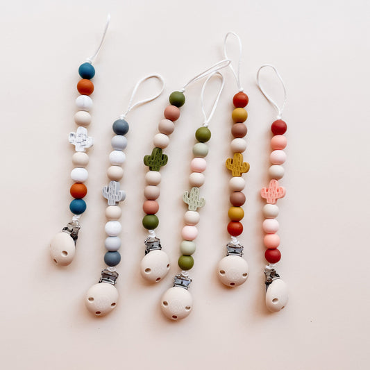 Pacifier clip & Teether Holder Cactus - MKS MIMINOO