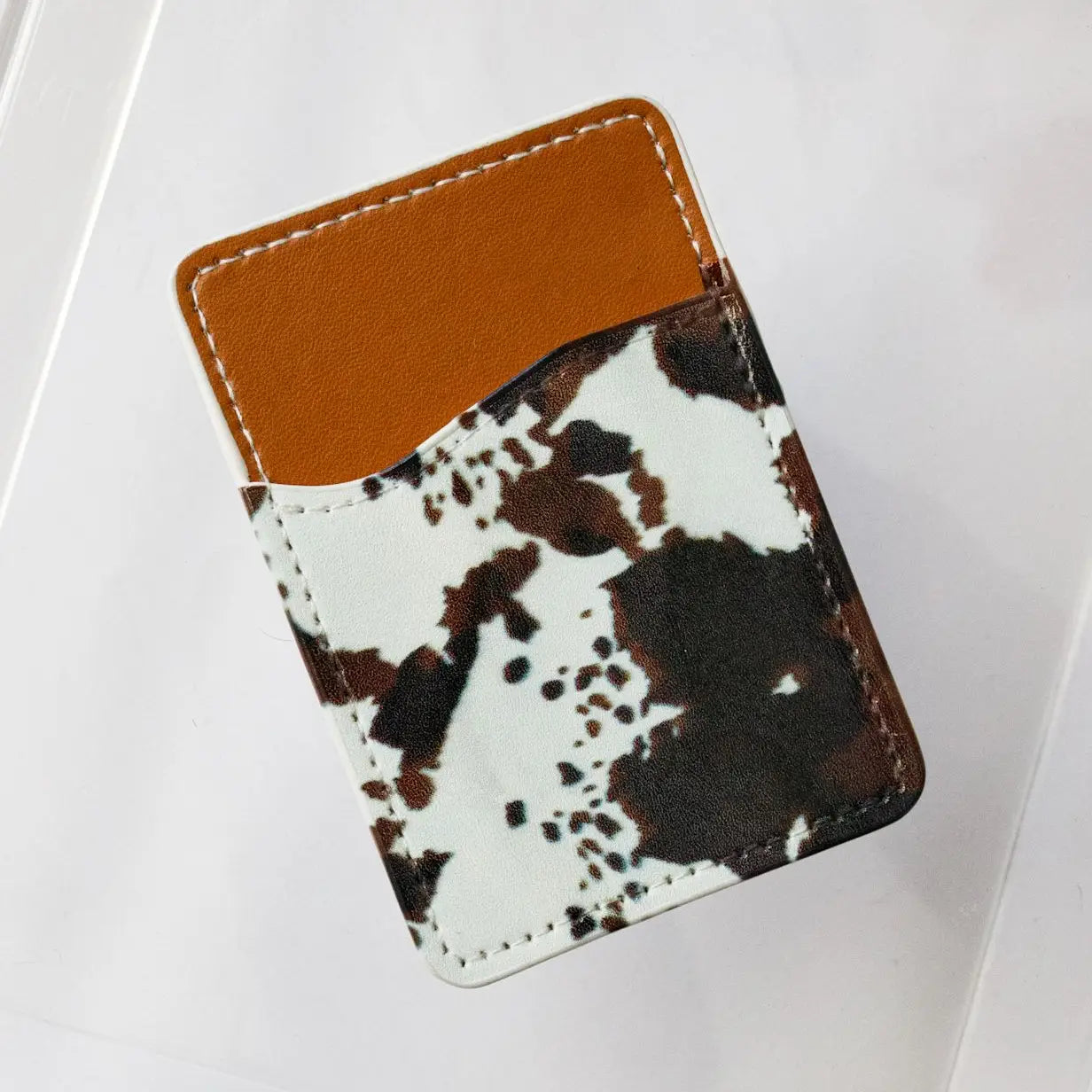 Brown Cowhide Phone Pocket