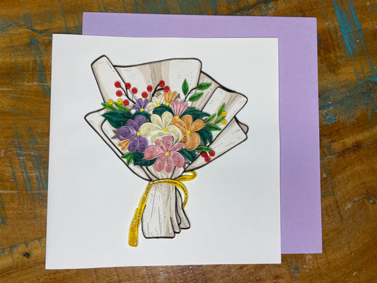 $12 Quilling Card - LUNA WOOD FLOWERS