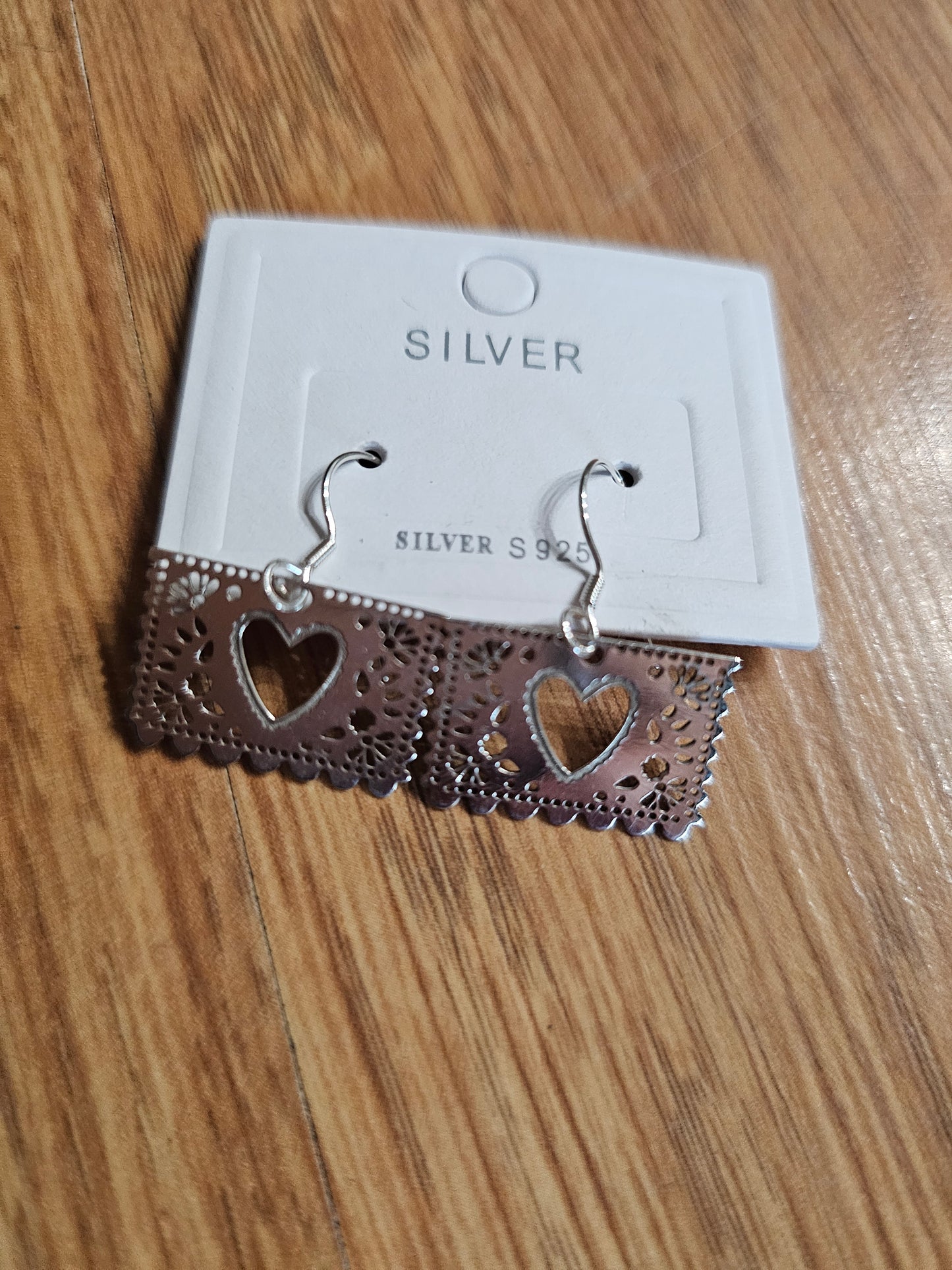 Silver .925 Earrings Papel Picado Dangling@amorfashionshop