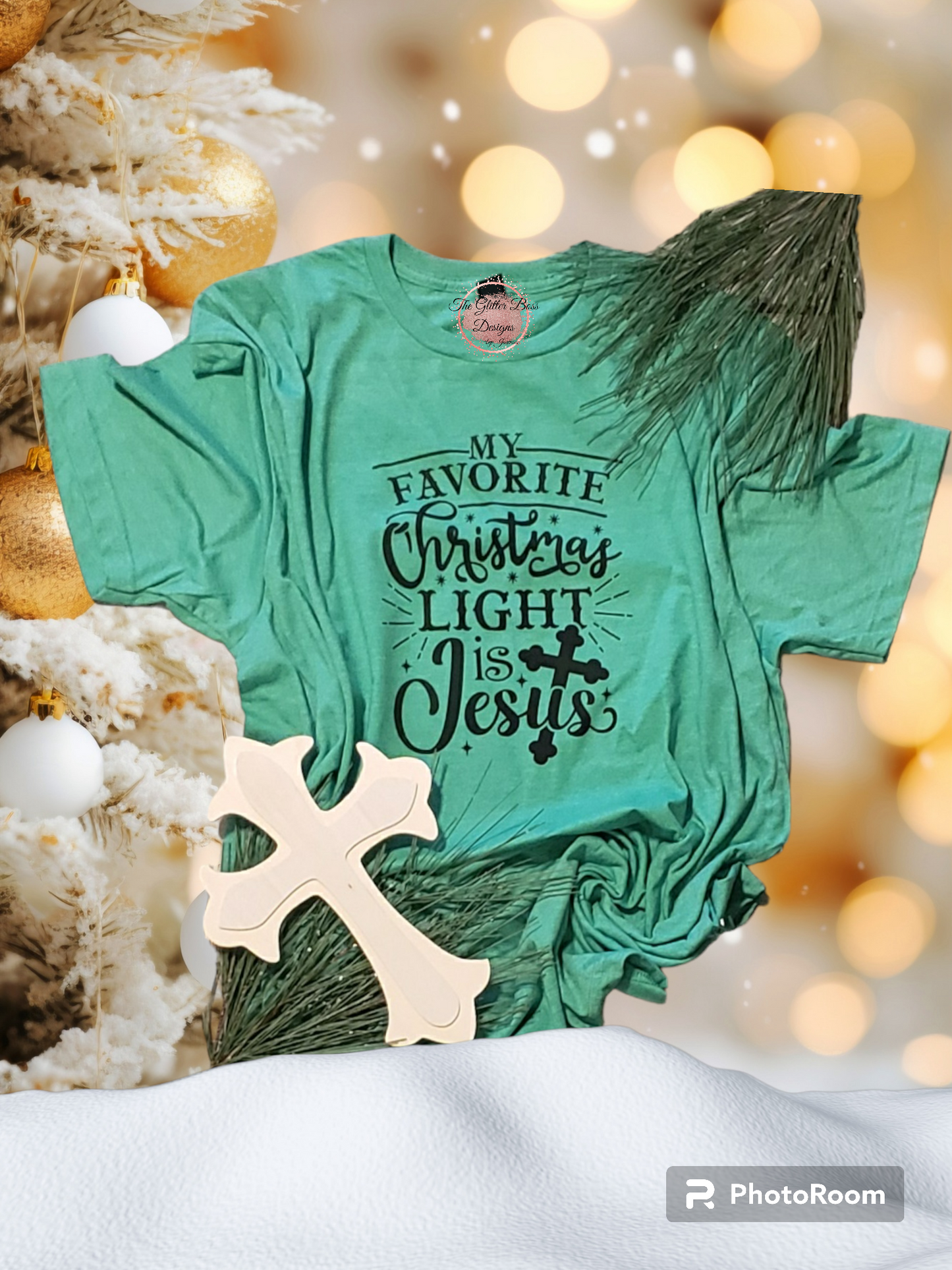 Favorite Christmas Light is Jesus Shirt - Glitter Boss