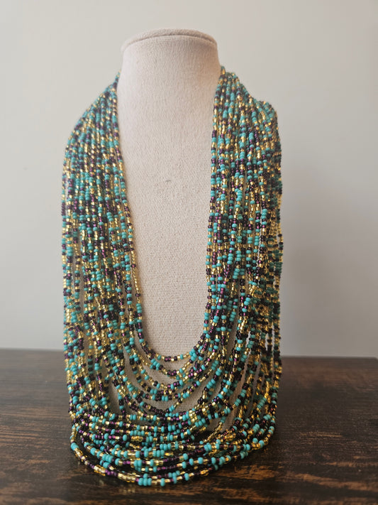 Necklace 24 Beaded Hilos @amorfashionshop.com